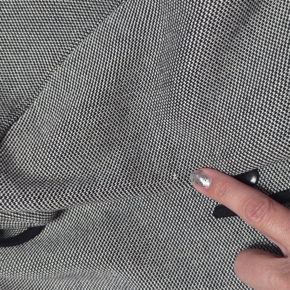 Talbots Women's Blazer Shacket Silk Neutral Black Grey Career Quiet Luxury Large - Picture 9 of 10